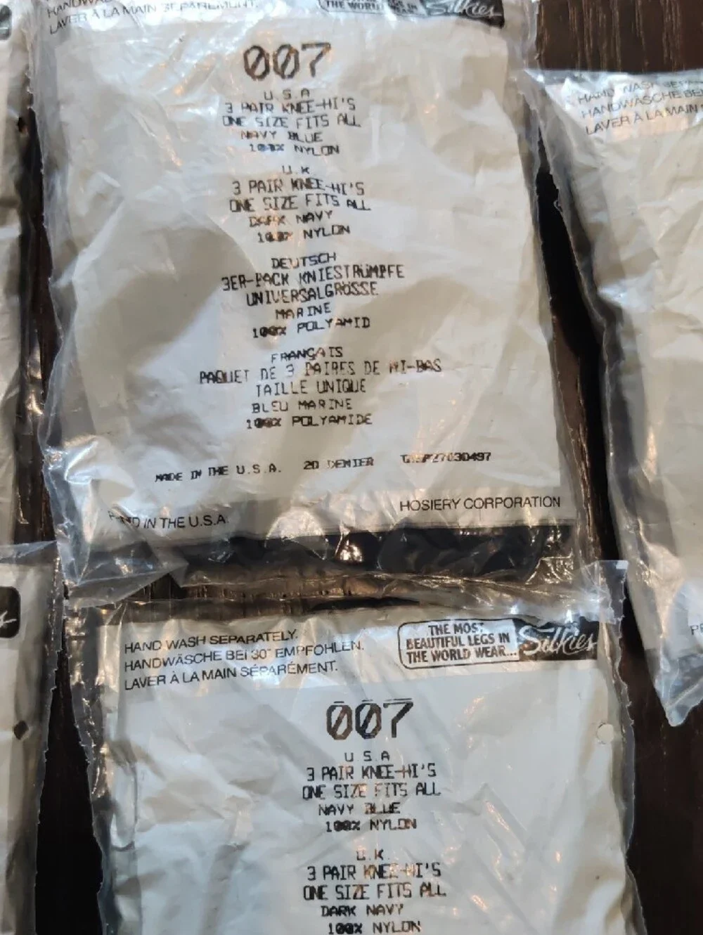 Silks Knee Hi's Sheer Stockings - Black - Nude - Navy (8 Packs)
